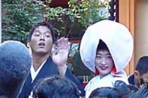 長嶋夫妻の結婚式の写真
