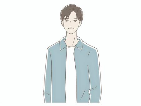 清潔感がある男性のイラスト